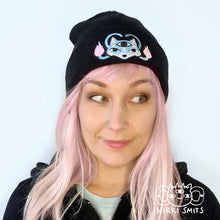 Afbeelding in Gallery-weergave laden, Beanie with Demon Dog - organic cotton and recycled polyester