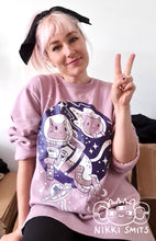 Afbeelding in Gallery-weergave laden, Sweater with Space Cat - 100% organic cotton SALE!