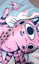 Afbeelding in Gallery-weergave laden, T-shirt with Demon Cat - 100% organic cotton
