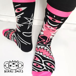 Socks with Angel Cats