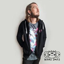 Afbeelding in Gallery-weergave laden, Zip-up hoodie Axolotl - 100% organic cotton
