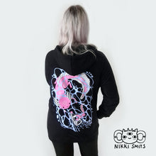 Afbeelding in Gallery-weergave laden, Zip-up hoodie Axolotl - 100% organic cotton
