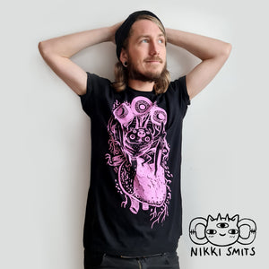 T-shirt with Demon Bat - 100% organic cotton