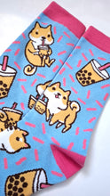 Afbeelding in Gallery-weergave laden, Socks with Shiba and Boba Tea
