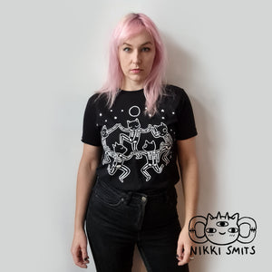 T-shirt with Kitty Coven - 100% organic cotton