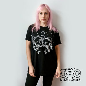 T-shirt with Kitty Coven - 100% organic cotton