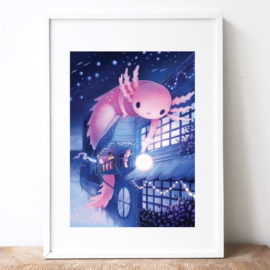 A3 poster 'Axolotl Light'