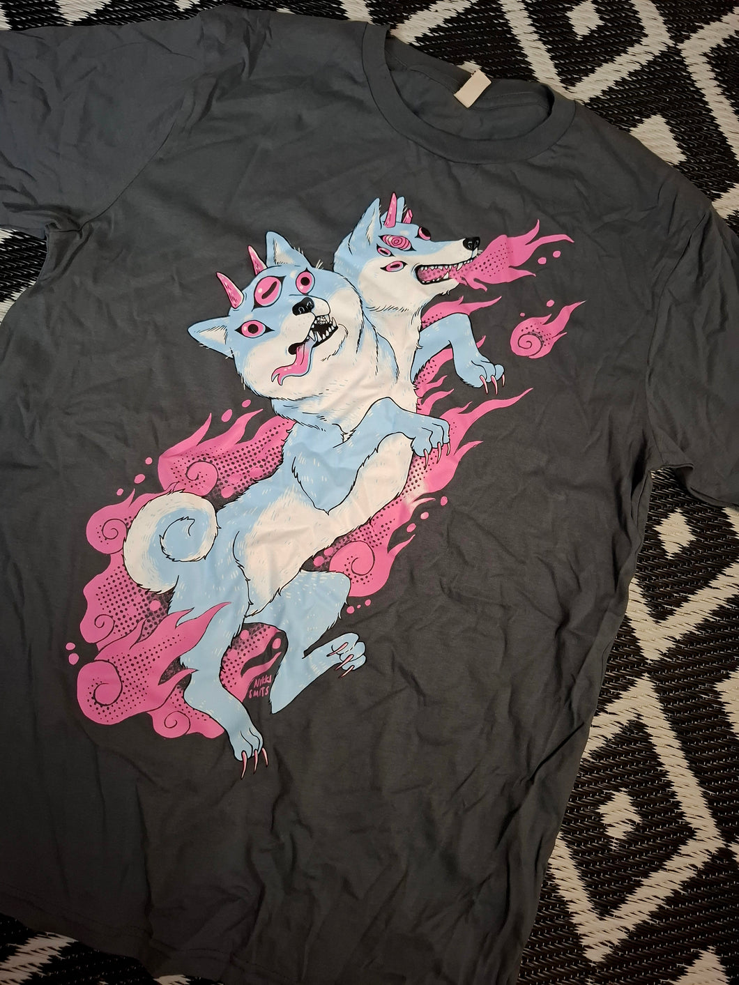 Demon Dog T-shirt B-grade, Size L