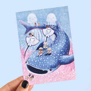 Single Postcard Whale Shark