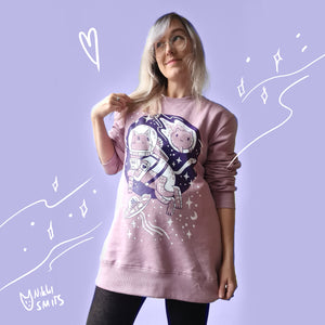 Sweater with Space Cat - 100% organic cotton SALE!