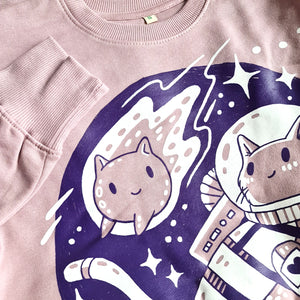 Sweater with Space Cat - 100% organic cotton SALE!