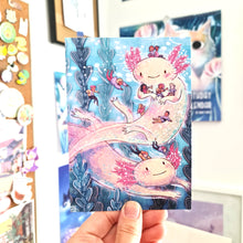 Afbeelding in Gallery-weergave laden, Single Postcard Axolotl Party
