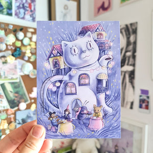 Set of 5 Magical Houses postcards