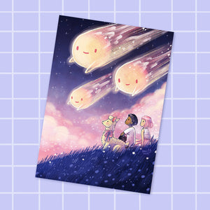 A5 art print Meteorite Stargazers