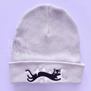 Beanie with Space Longcat - organic cotton and recycled polyester