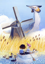 Afbeelding in Gallery-weergave laden, A3 Poster Windmill and Great Crested Grebe SALE!
