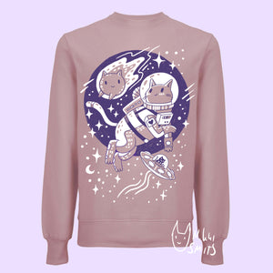 Sweater with Space Cat - 100% organic cotton SALE!