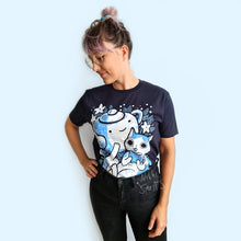 Afbeelding in Gallery-weergave laden, T-shirt with Tea Cat - 100% organic cotton
